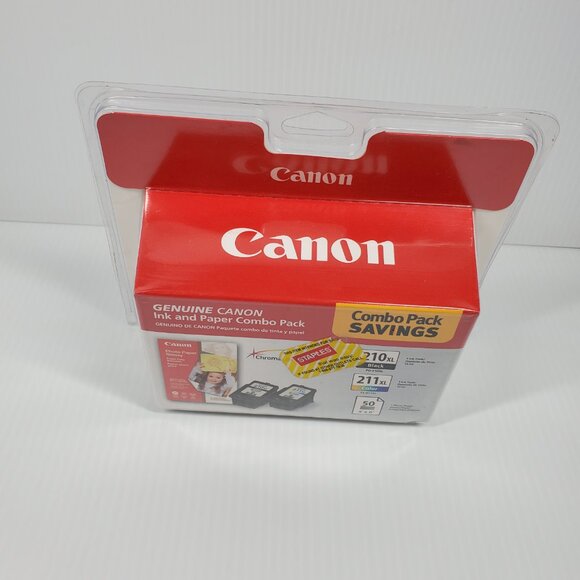 Canon 210XL Black 211XL Color & Photo Paper Set 2973B004 Genuine OEM Sealed Box - Picture 2 of 7